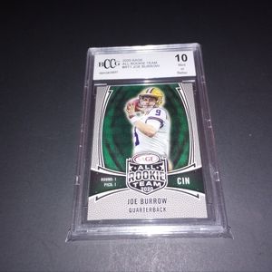 2020 Sage All Rookie Team Card Joe Burrow RT-1 Graded 10 Beckett/BCCG Bengals QB